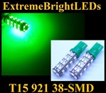 GREEN 38-SMD SMD LED Parking Backup 360 degree High Power bulbs